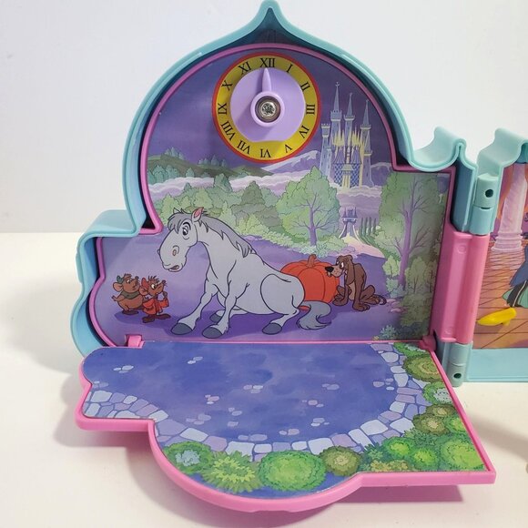 Cinderella Once Upon A Time Folding Playset Blue 3 Figures Complete Vintage 90s - Picture 7 of 15